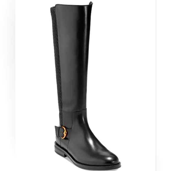 Cole Haan- Women's Clover Stretch Side-Buckle Riding Boots - Picture 1 of 5